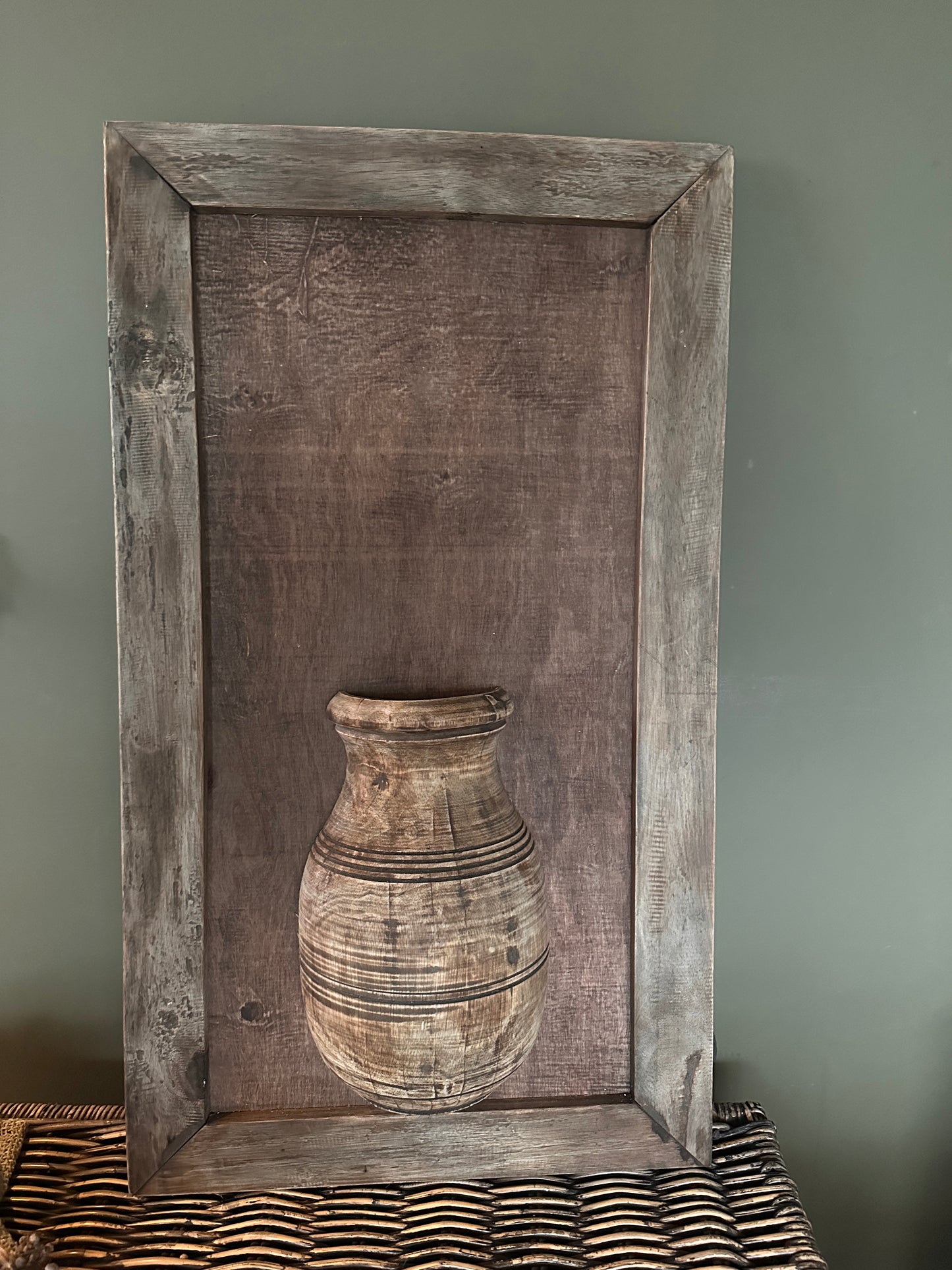 Stoer houten wandbord groot