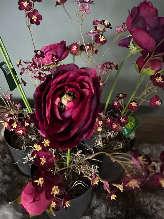 Bloemstuk "Aards Rood"