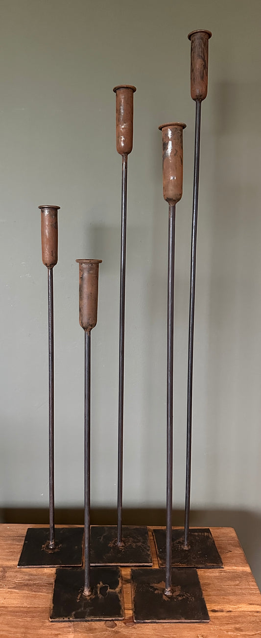 Metalen vloerkandelaars 5 st