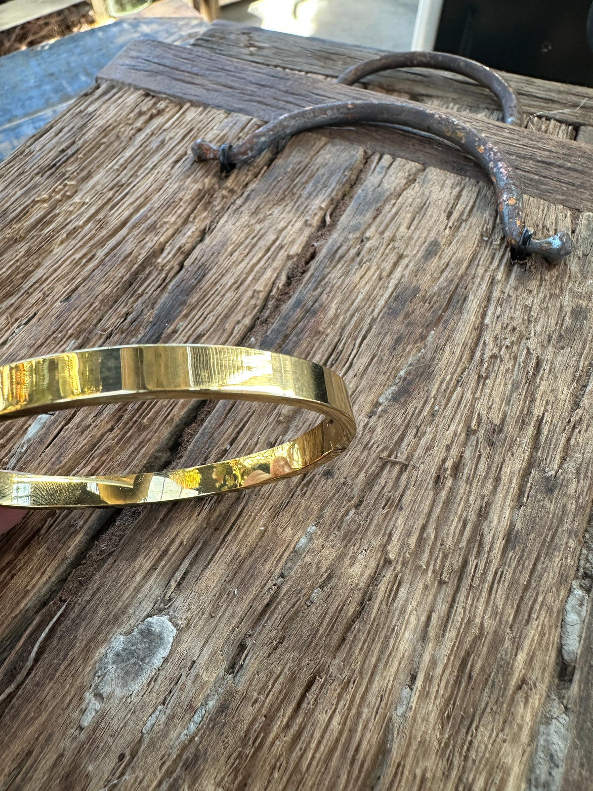 Goudkleurige stainless steel armband - Sfeerstal69