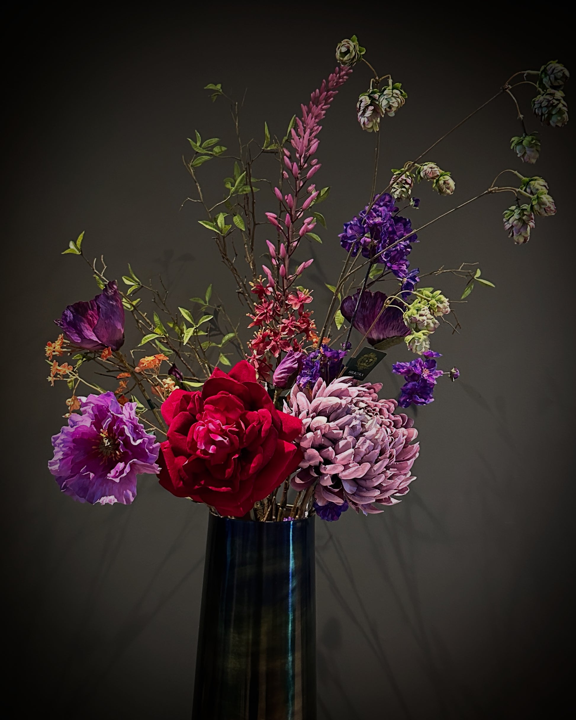 Zijden boeket paars – Silk-ka kunstbloemen - sfeerstal69