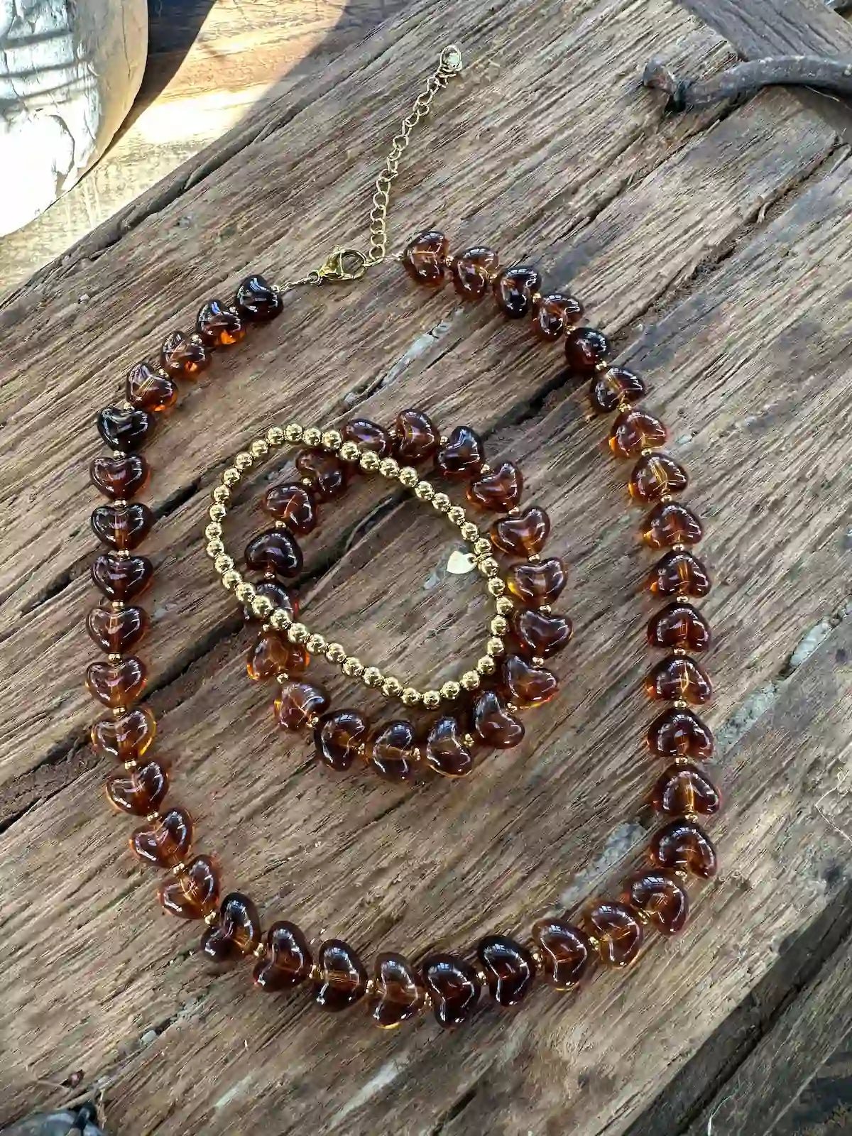 Ketting met armband set kleine hartjes - Sfeerstal69