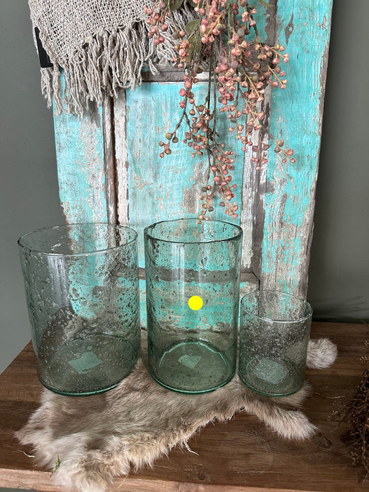 Windlicht Bubbleglas H21