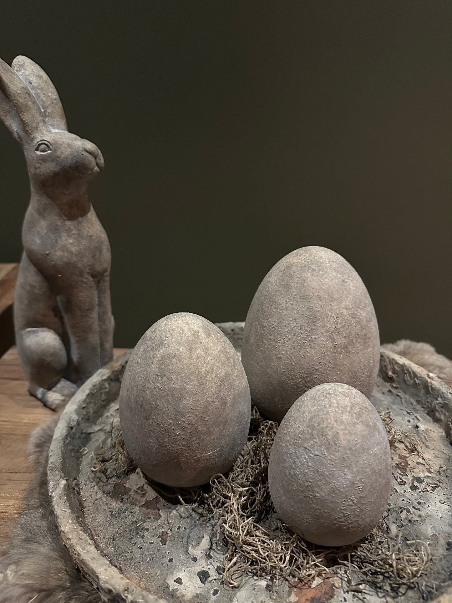 Zwaar plateau grijs/bruin aardewerk