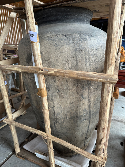 Grote oude doorleefde XL kruik uit India nr.: 488