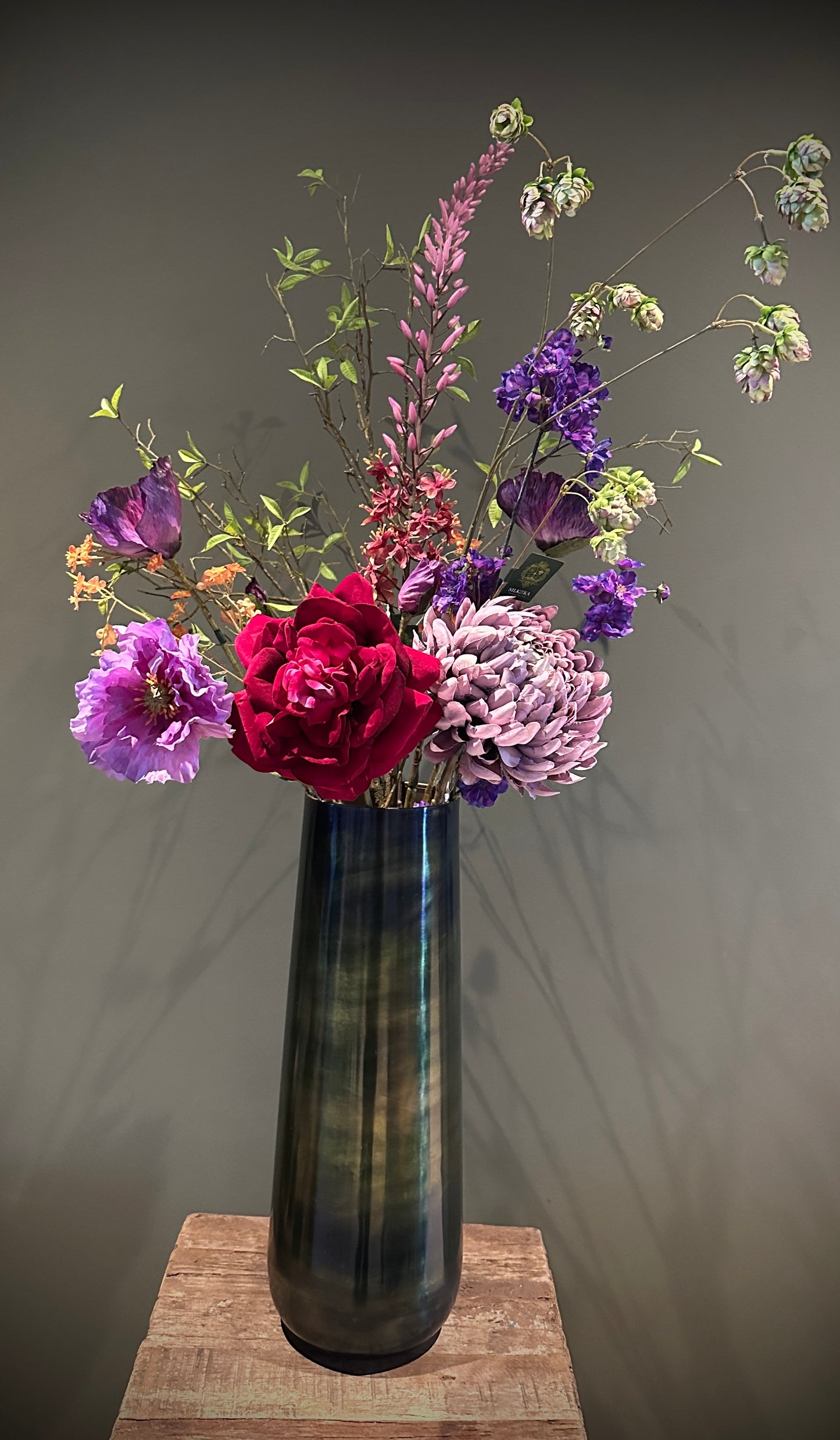 Zijden boeket paars – Silk-ka kunstbloemen - sfeerstal69