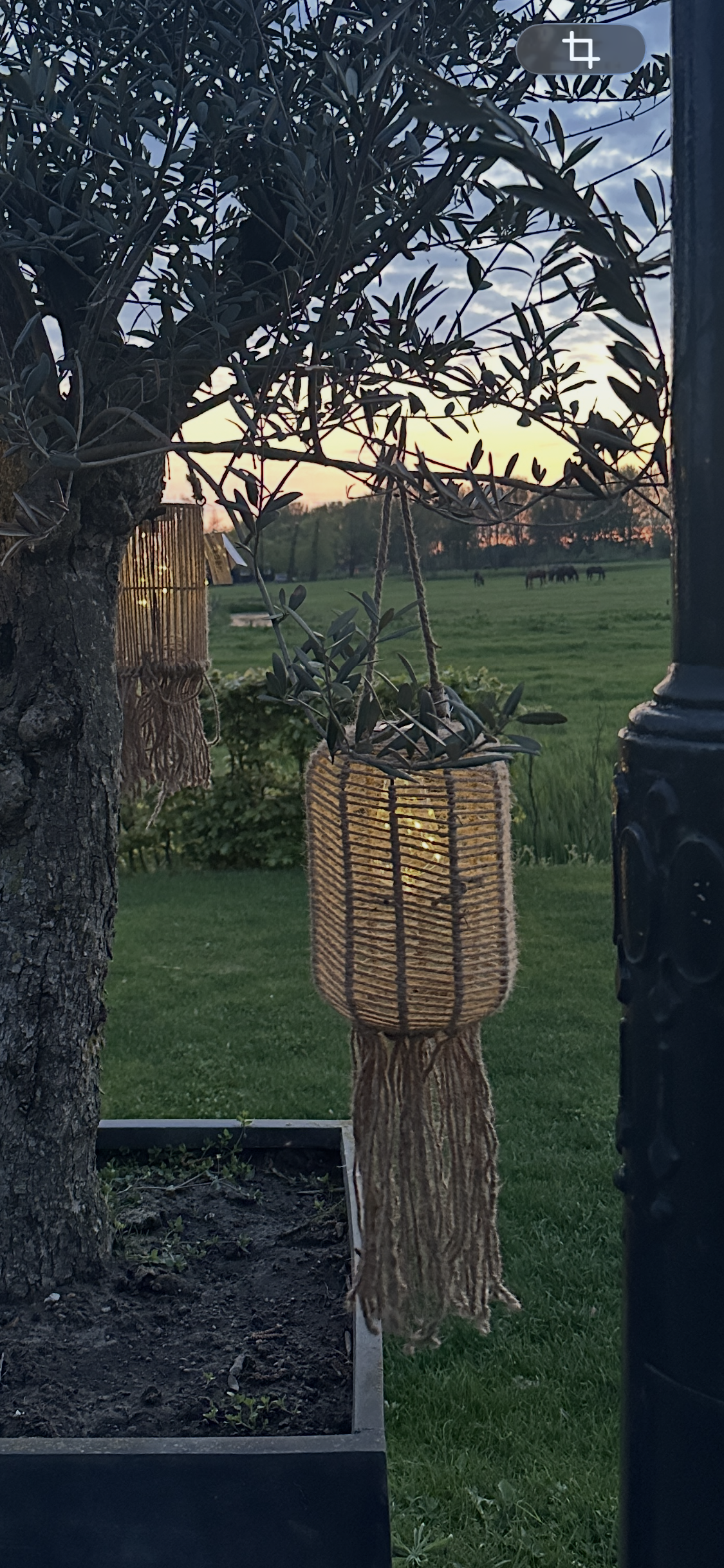 Jute solar hanglamp Onora voor buiten, Ibiza stijl, tuinverlichting
