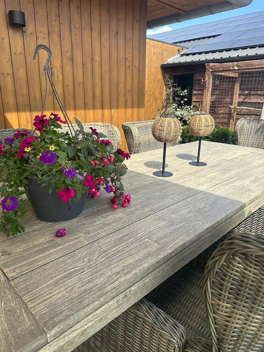Solar tafellamp op voet Onora Bruin - Sfeerstal69