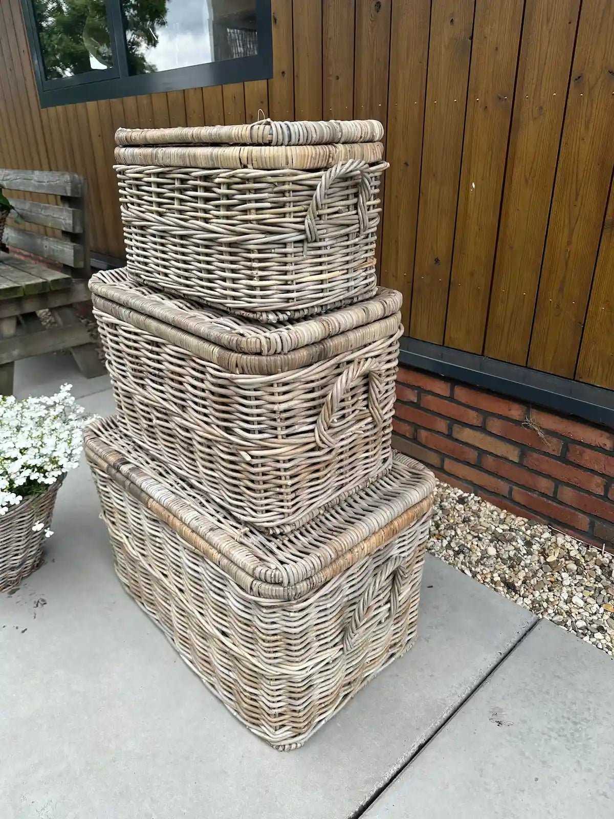 Rotan Koffer Opbergmanden S M L - Sfeerstal69