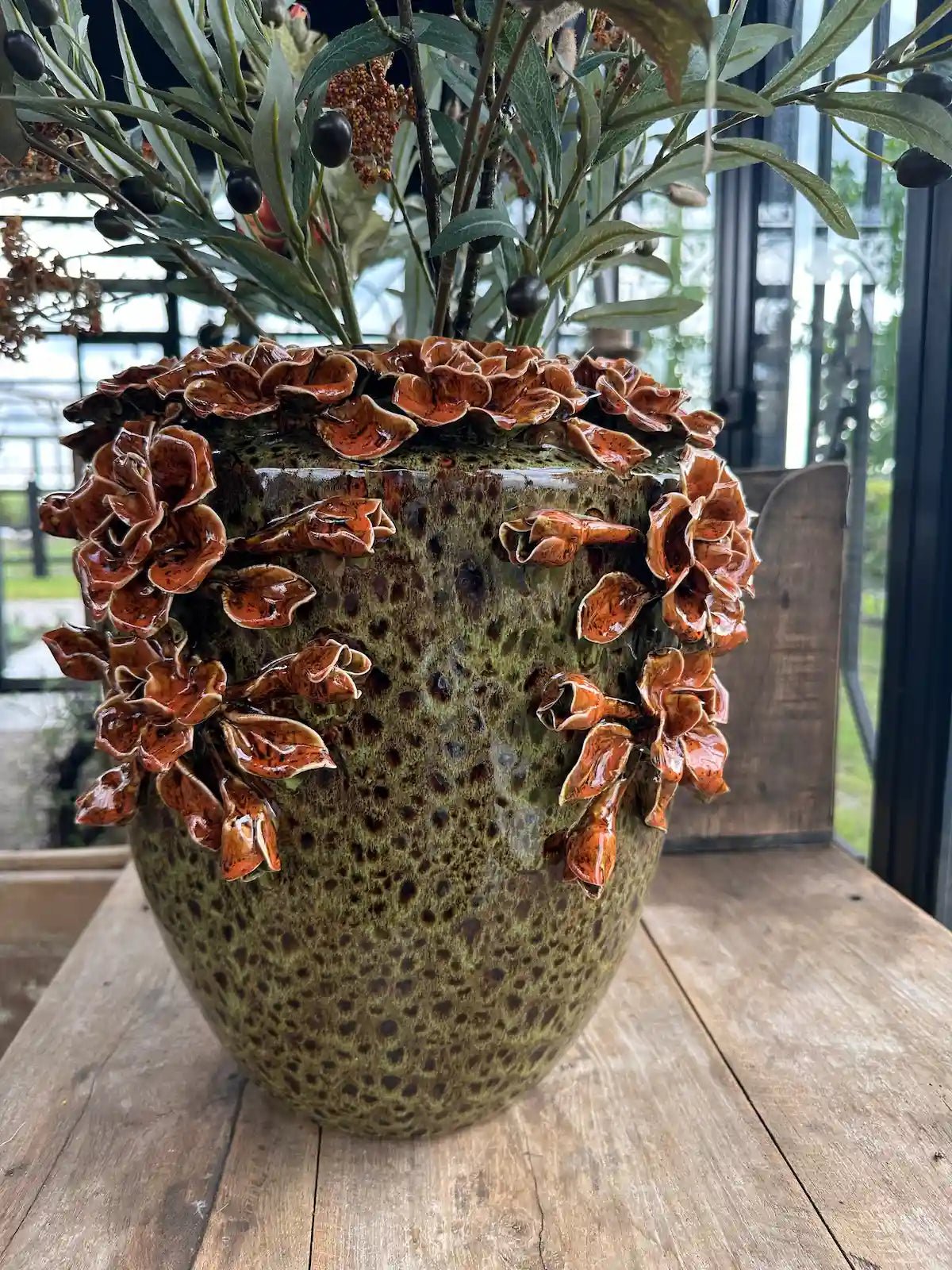 Vaas Flowers Groen / Multikleur - Sfeerstal69