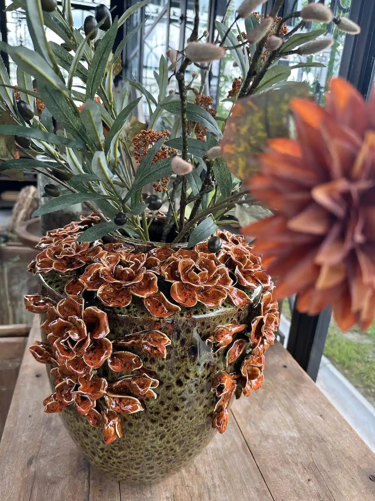 Vaas Flowers Groen / Multikleur - Sfeerstal69